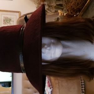 Burgandy Felt Woman's Hat